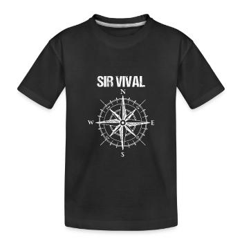Sir Vival Survival cadeau d’extérieur - T-shirt bio Premium Enfant - noir - Devant