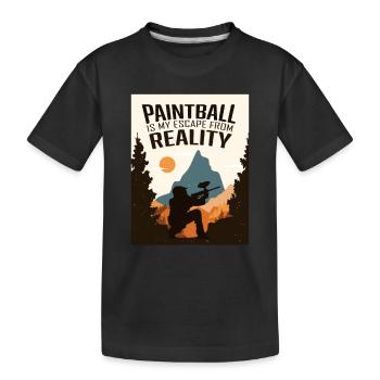 Paintball, joueur de paintball - T-shirt bio Premium Enfant - noir - Devant