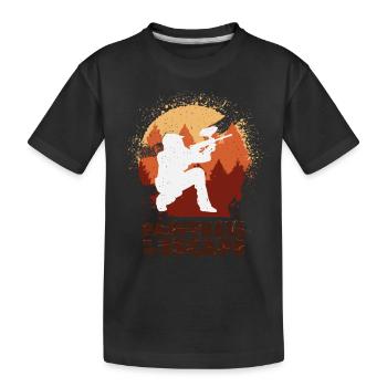 Paintball, joueur de paintball - T-shirt bio Premium Enfant - noir - Devant