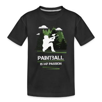Paintball Passion - Kids' Premium Organic T-Shirt - black - Front