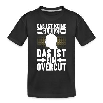 Glatze Glatzkopf - Kinder Premium Bio T-Shirt - Schwarz - Vorne