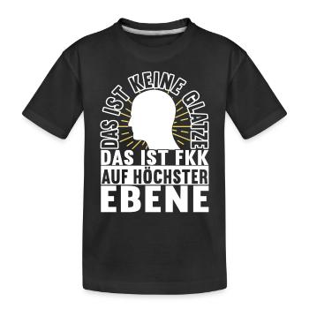 Glatze Glatzkopf - Kinder Premium Bio T-Shirt - Schwarz - Vorne