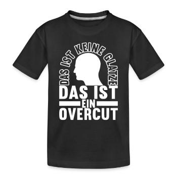Glatze Glatzkopf - Kinder Premium Bio T-Shirt - Schwarz - Vorne