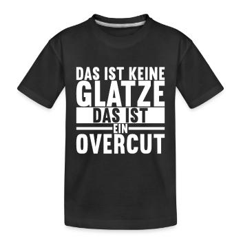 Glatze Glatzkopf - Kinder Premium Bio T-Shirt - Schwarz - Vorne