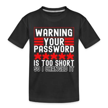 Programmeur Cybersécurité - T-shirt bio Premium Enfant - noir - Devant