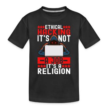Programmeur Cybersécurité - T-shirt bio Premium Enfant - noir - Devant