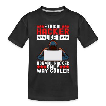 Programmeur Cybersécurité - T-shirt bio Premium Enfant - noir - Devant