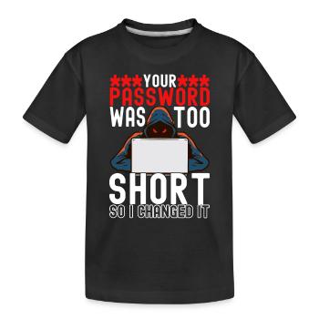 Programmeur Cybersécurité - T-shirt bio Premium Enfant - noir - Devant