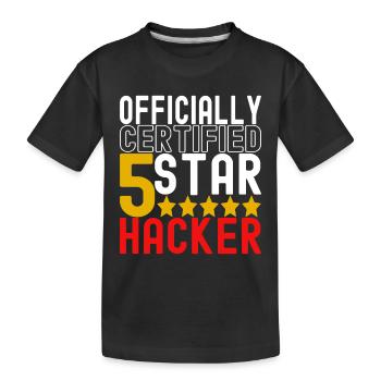 Programmer Cyber Security - Kids' Premium Organic T-Shirt - black - Front