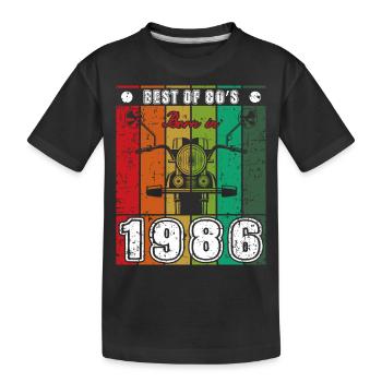 Le meilleur de la moto classique née des années 80 en 1986 - T-shirt bio Premium Enfant - noir - Devant