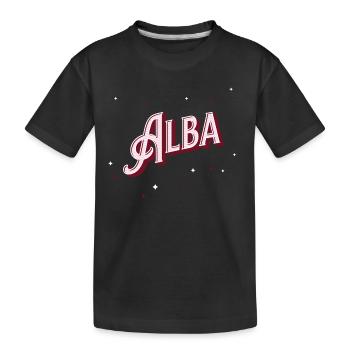 Alba name personalized - Kids' Premium Organic T-Shirt - black - Front
