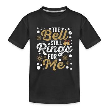 The bell is still ringing for me Xmas PJs - Kids' Premium Organic T-Shirt - black - Front