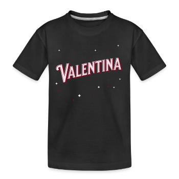 Nom Valentina personnalisé - T-shirt bio Premium Enfant - noir - Devant
