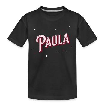 Paula name personalized - Kids' Premium Organic T-Shirt - black - Front