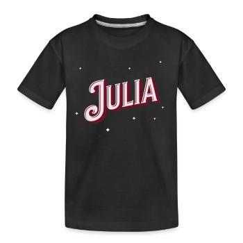 Nom Julia personnalisé - T-shirt bio Premium Enfant - noir - Devant