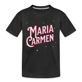 Maria Carmen name personalized - Kids' Premium Organic T-Shirt - black - Front