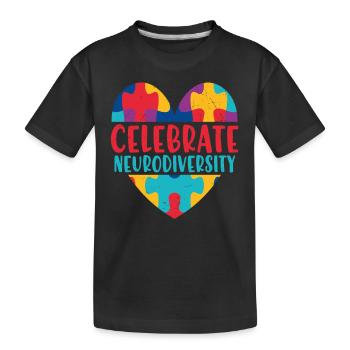 Célébrez la neurodiversité Citations de neurodiversité - T-shirt bio Premium Enfant - noir - Devant