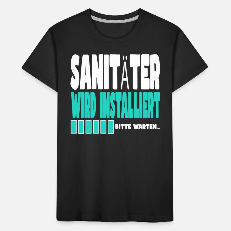 Sanitäter wird installiert Kinder Premium Bio T-Shirt