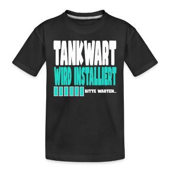 Tankwart wird installiert - Kinder Premium Bio T-Shirt - Schwarz - Vorne