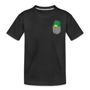 Pickleball Pocket - Kinder Premium Bio T-Shirt - Schwarz - Vorne