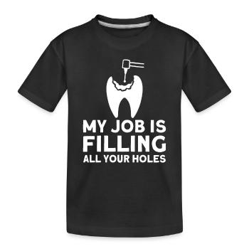 Dentist Dental Gift Medical Student Dentist - Kids' Premium Organic T-Shirt - black - Front