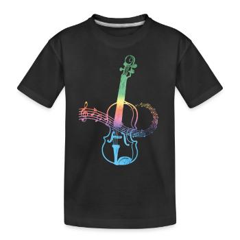 Violin Violin Instrument - Kids' Premium Organic T-Shirt - black - Front
