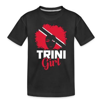 Trinité-et-Tobago Fille - T-shirt bio Premium Enfant - noir - Devant