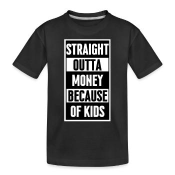 De l’argent direct à cause des enfants - T-shirt bio Premium Enfant - noir - Devant