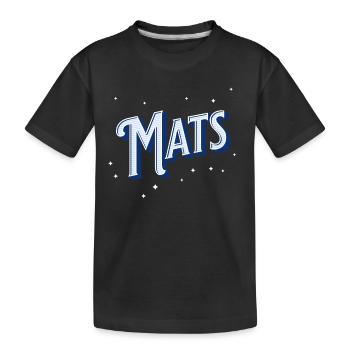 Mats Namen personalisiert - Kinder Premium Bio T-Shirt - Schwarz - Vorne