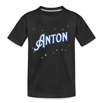 Anton nom personnalisé - T-shirt bio Premium Enfant - noir - Devant
