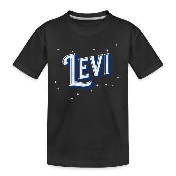 Levi noms personnalisés - T-shirt bio Premium Enfant - noir - Devant
