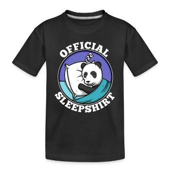 Official sleepshirt Panda - Kids' Premium Organic T-Shirt - black - Front