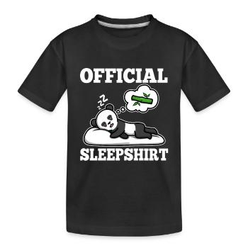 Official sleepshirt Panda - Kids' Premium Organic T-Shirt - black - Front