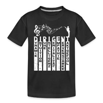 Choirmaster Orchestra Conductor Music Key Music - Kids' Premium Organic T-Shirt - black - Front