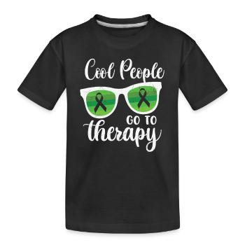 Combattez comme un patron Sensibilisation à la santé mentale - T-shirt bio Premium Enfant - noir - Devant