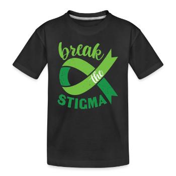 La santé mentale est importante Sensibilisation à la santé mentale - T-shirt bio Premium Enfant - noir - Devant