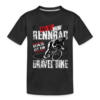 Ce n’est pas un vélo de route, c’est un vélo de gravier - T-shirt bio Premium Enfant - noir - Devant