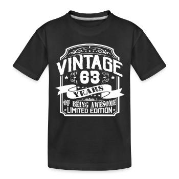 Geburtstag Vintage 63 Jahre Limited Edition - Kinder Premium Bio T-Shirt - Schwarz - Vorne
