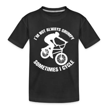 Radfahren Fahrrad Radeln Mountainbike Fahrradtour - Kinder Premium Bio T-Shirt - Schwarz - Vorne