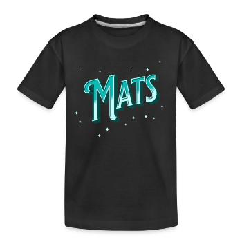 Mats Namen personalisiert - Kinder Premium Bio T-Shirt - Schwarz - Vorne