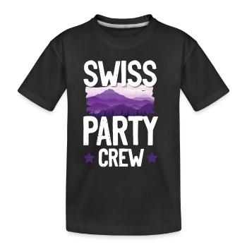 Swiss Party Crew - T-shirt bio Premium Enfant - noir - Devant