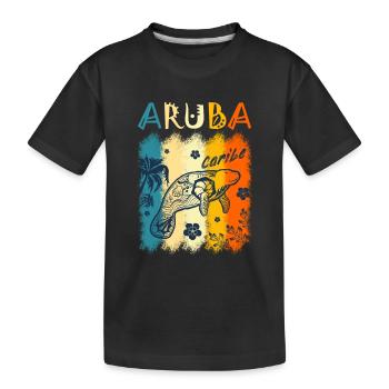 Aruba Caribe - Kinder Premium Bio T-Shirt - Schwarz - Vorne