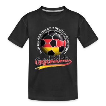 Deutscher Fußball Nur die Besten der Besten - Kinder Premium Bio T-Shirt - Schwarz - Vorne