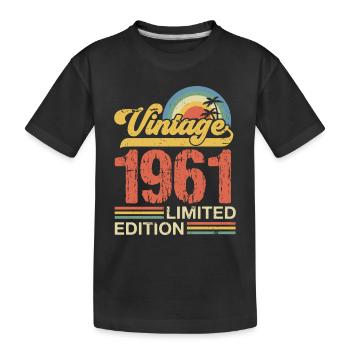 1961 - T-shirt bio Premium Enfant - noir - Devant