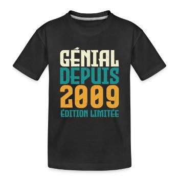 Génial depuis 2009 - T-shirt bio Premium Enfant - noir - Devant
