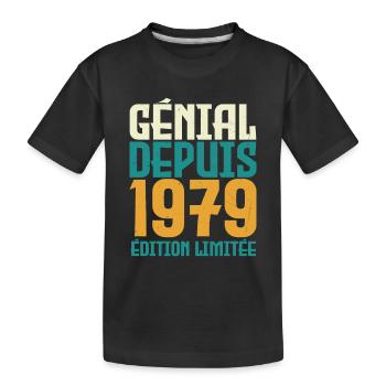 Génial depuis 1979 - T-shirt bio Premium Enfant - noir - Devant