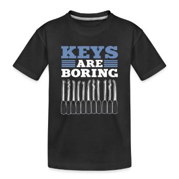 Les clés sont ennuyeuses Serrurier Serrurier - T-shirt bio Premium Enfant - noir - Devant