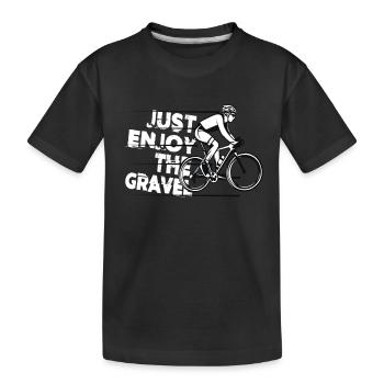 Just Enjoy The Gravel - Gravel Bike Gravel Ride - Kids' Premium Organic T-Shirt - black - Front