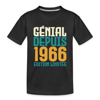 Génial depuis 1966 - T-shirt bio Premium Enfant - noir - Devant