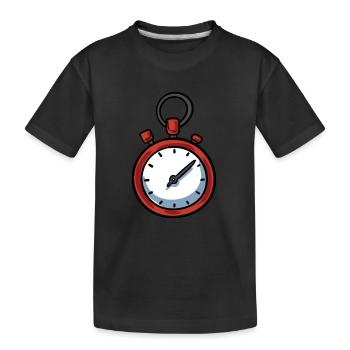 Chronomètre d’horloge - T-shirt bio Premium Enfant - noir - Devant